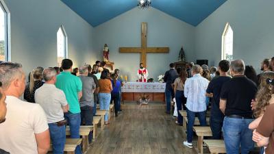 Inauguração de Capela dedicada a Santa Bárbara marca momento de fé em Laranjeiras do Sul